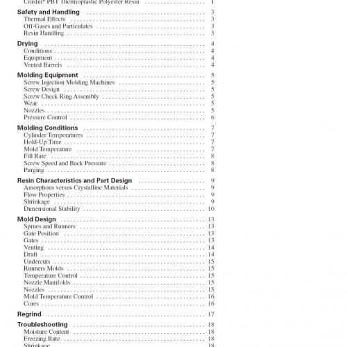 Dupont Crastin Molding Guide