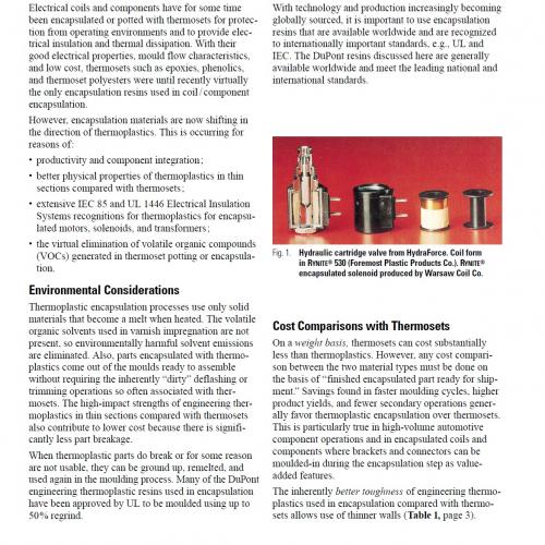 Dupont Engineering Polymers Electric/Electronic Thermoplastic Encapsulation Guide