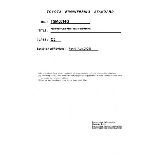 TOYOTA TSM-5514G - Polypropylene (2005) FREE Download